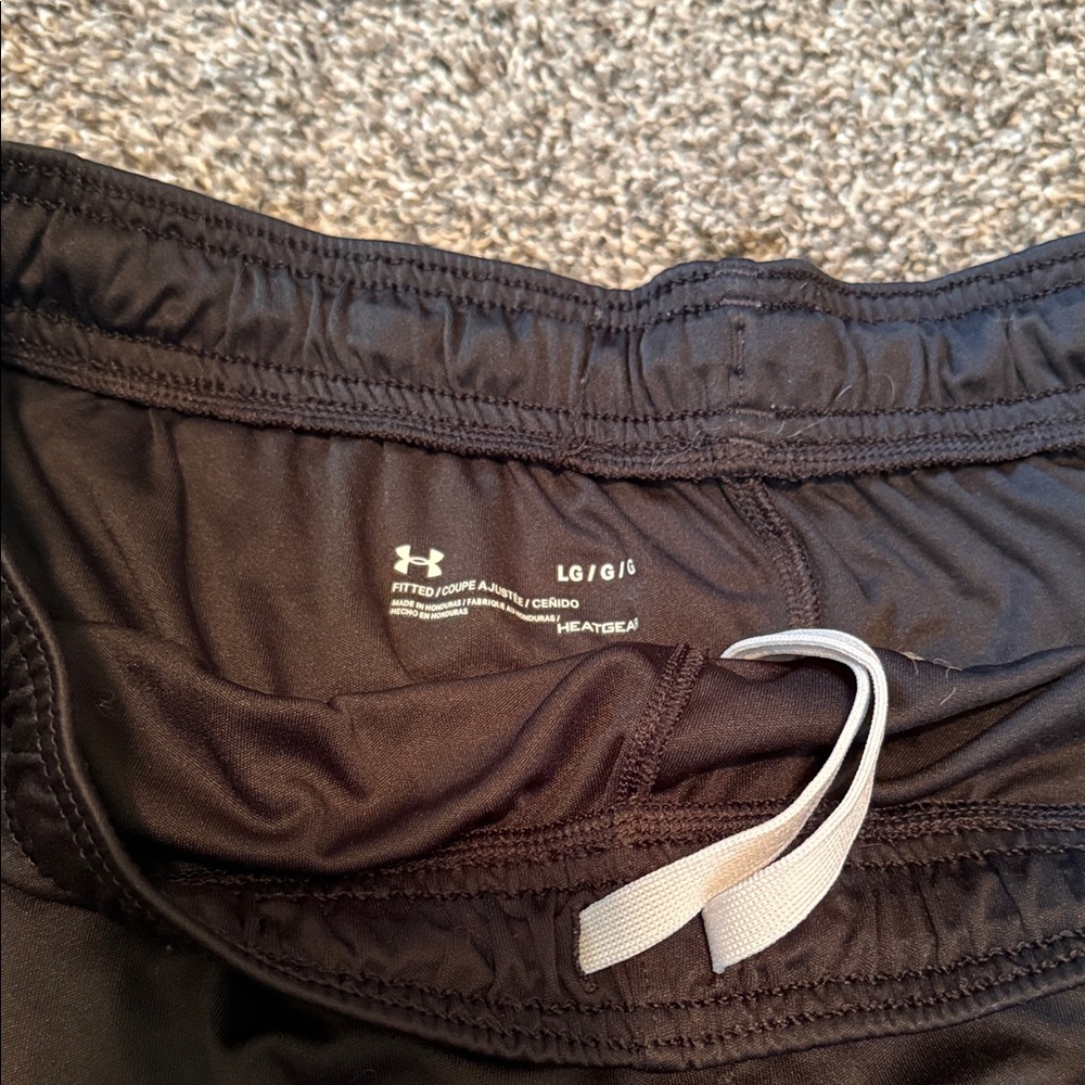 Under Armour Black Shorts with White Trim - Picture 2 of 2